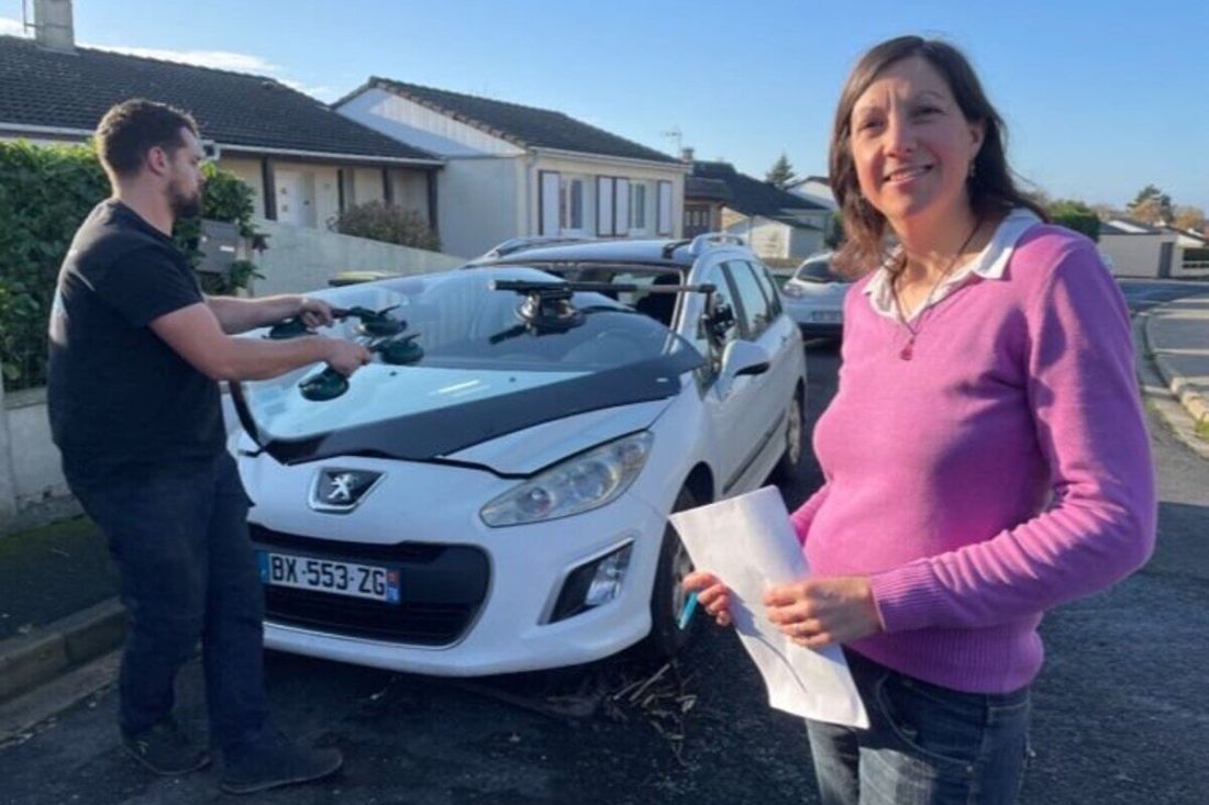 Réparation impact pare-brise Bobigny client satisfait