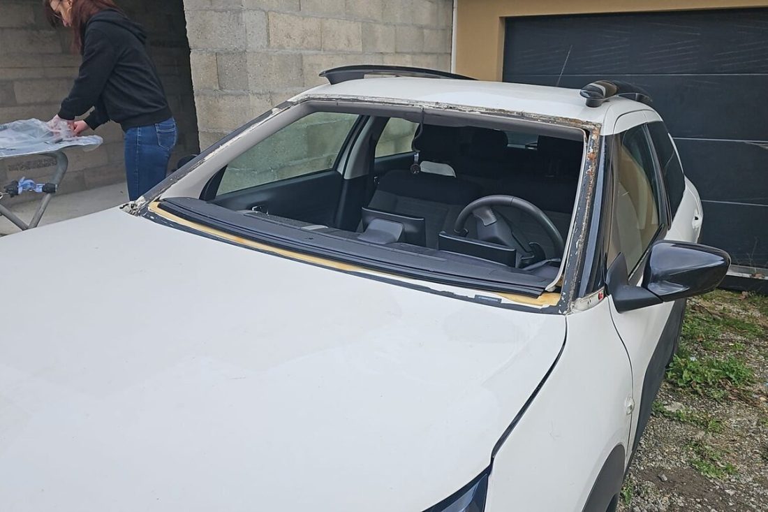 Réparation impact pare-brise Brest technicien à domicile